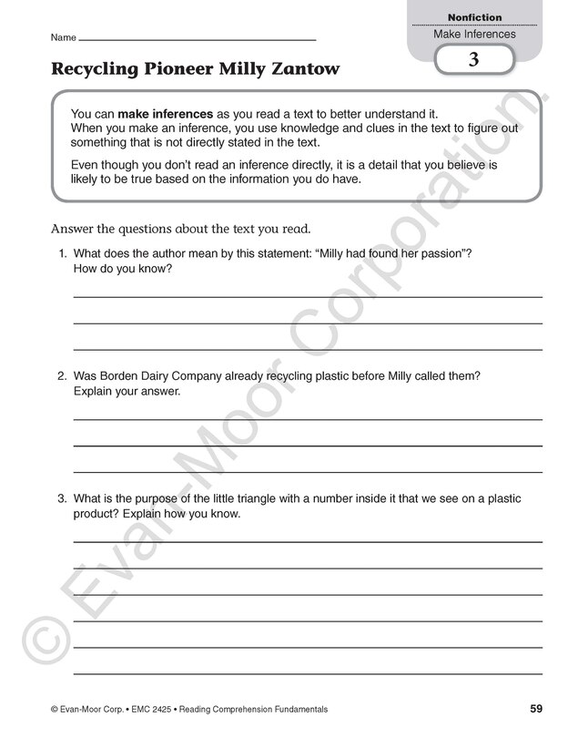 Aperçu du contenu 4_Reading Comprehension Fundamentals, Grade 5 Teacher Resource