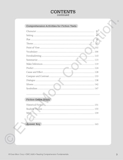 Sample content 2_Reading Comprehension Fundamentals, Grade 6 Teacher Resource