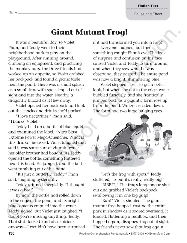 Sample content 5_Reading Comprehension Fundamentals, Grade 6 Teacher Resource