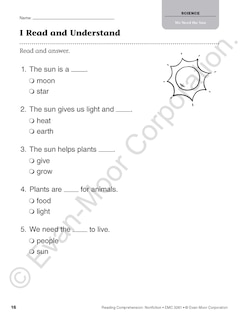 Aperçu du contenu 5_Reading Comprehension: Nonfiction, Grade 1 Teacher Resource