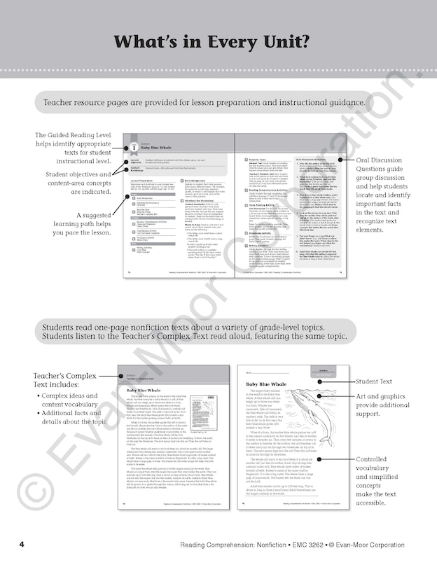 Sample content_Reading Comprehension, Nonfiction, Grade 2