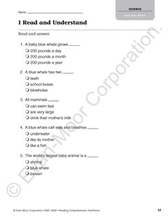 Sample content 5_Reading Comprehension, Nonfiction, Grade 2