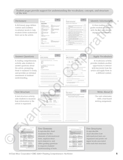 Sample content 2_Reading Comprehension: Nonfiction, Grade 5 Teacher Resource