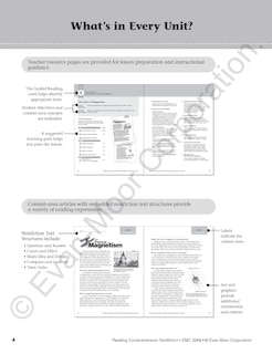 Aperçu du contenu_Reading Comprehension: Nonfiction, Grade 6 Teacher Resource
