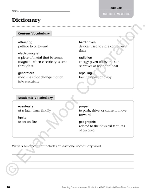 Aperçu du contenu 4_Reading Comprehension: Nonfiction, Grade 6 Teacher Resource