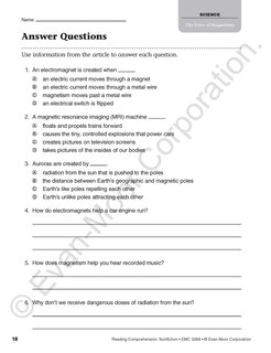 Aperçu du contenu 5_Reading Comprehension: Nonfiction, Grade 6 Teacher Resource