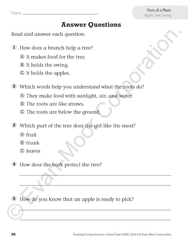 Aperçu du contenu 5_Reading Comprehension: Paired Text, Grade 2 Teacher Resource
