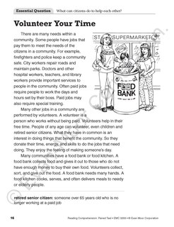 Sample content 3_Reading Comprehension: Paired Text, Grade 3 Teacher Resource