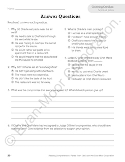 Aperçu du contenu 5_Reading Comprehension: Paired Text, Grade 4 Teacher Resource