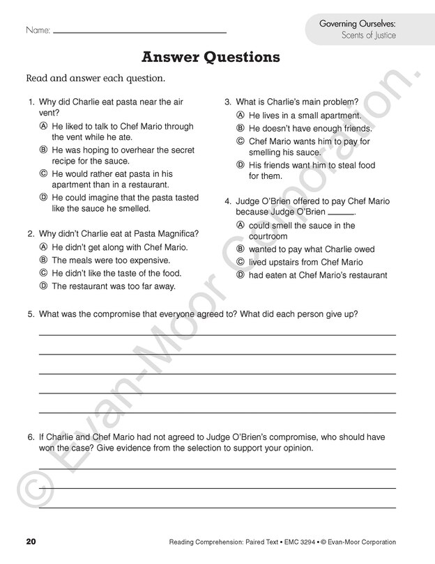 Aperçu du contenu 5_Reading Comprehension: Paired Text, Grade 4 Teacher Resource