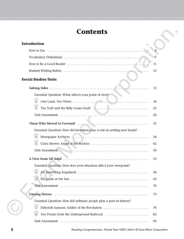 Sample content_Reading Comprehension, Paired Text, Grade 5