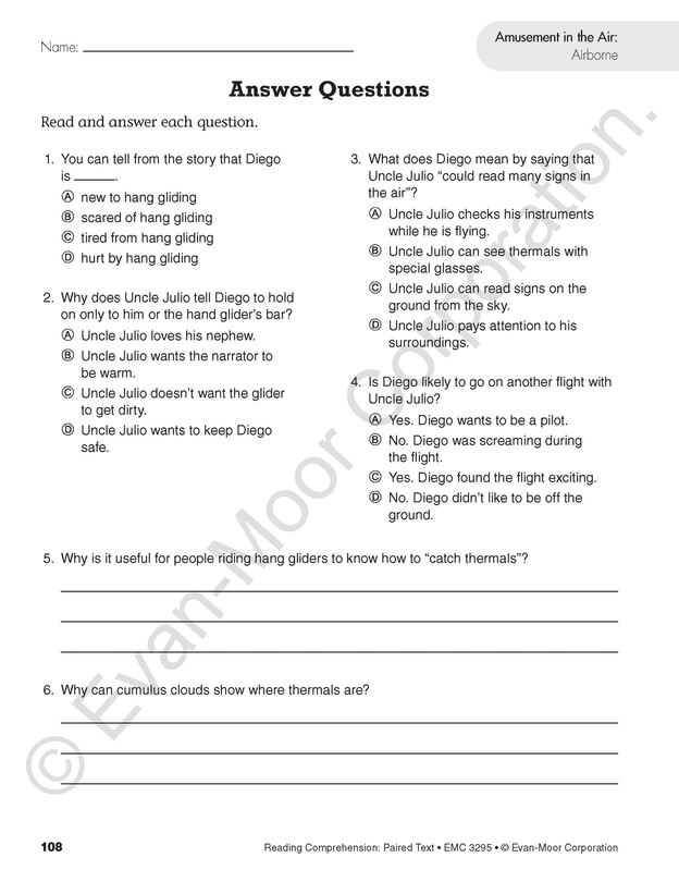 Sample content 5_Reading Comprehension, Paired Text, Grade 5