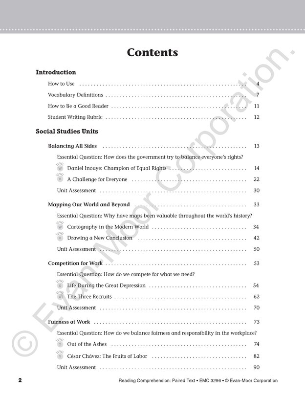 Sample content_Reading Comprehension: Paired Text, Grade 6 Teacher Resource