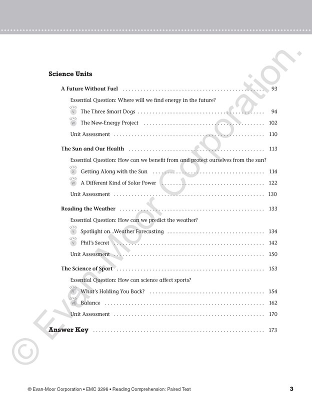Sample content 2_Reading Comprehension: Paired Text, Grade 6 Teacher Resource