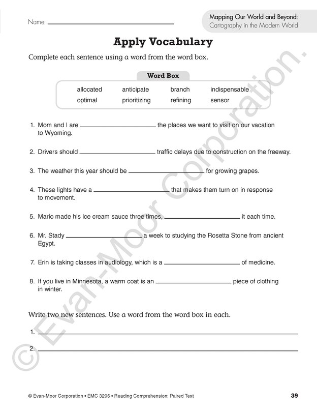 Sample content 4_Reading Comprehension: Paired Text, Grade 6 Teacher Resource