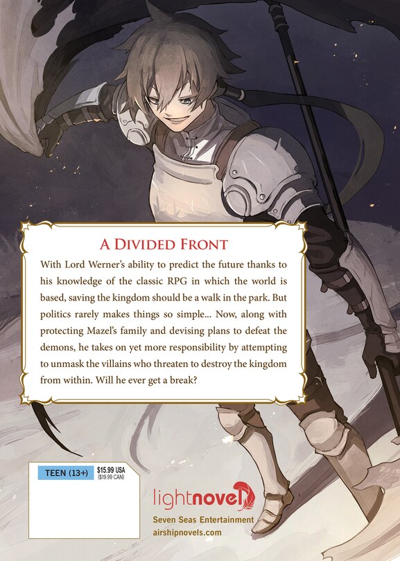 Couverture arrière_Reincarnated Into a Game as the Hero's Friend: Running the Kingdom Behind the Scenes (Light Novel) Vol. 4