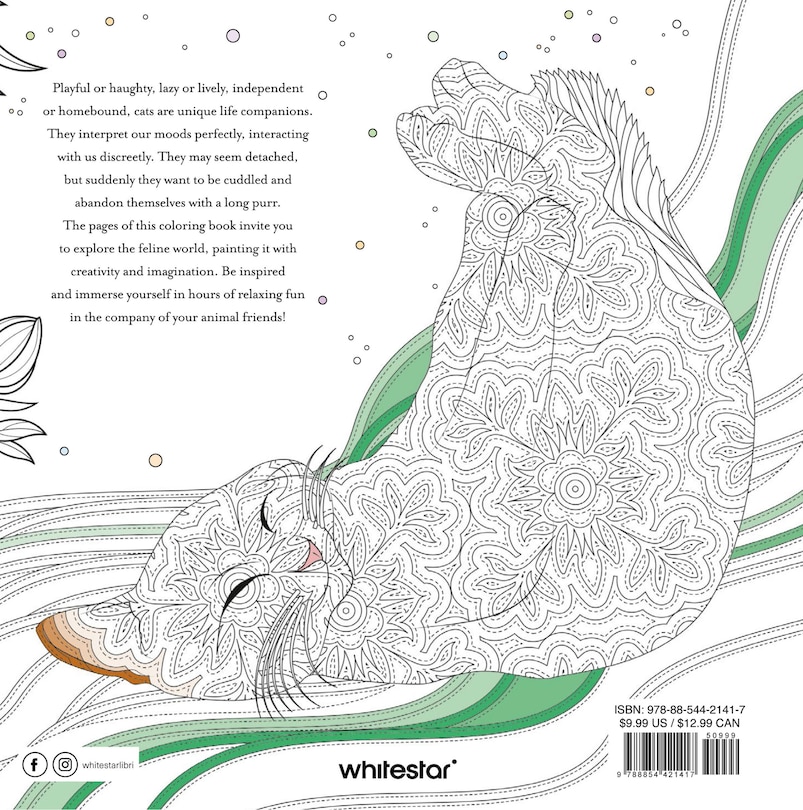Back cover_Relaxing Cats Coloring Book