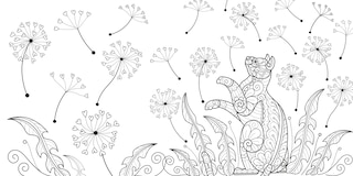 Sample content 3_Relaxing Cats Coloring Book