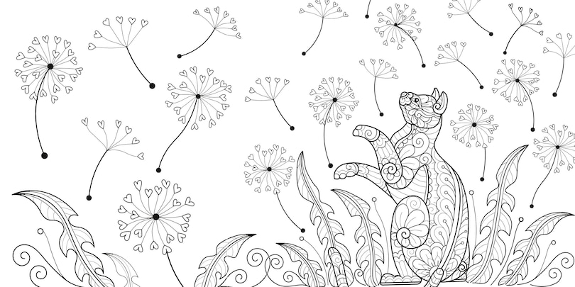 Sample content 3_Relaxing Cats Coloring Book