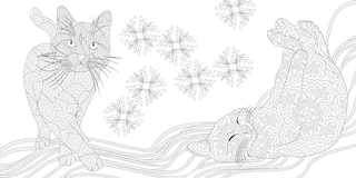 Sample content 4_Relaxing Cats Coloring Book