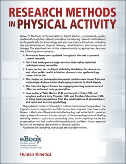 Couverture arri&egrave;re_Research Methods In Physical Activity