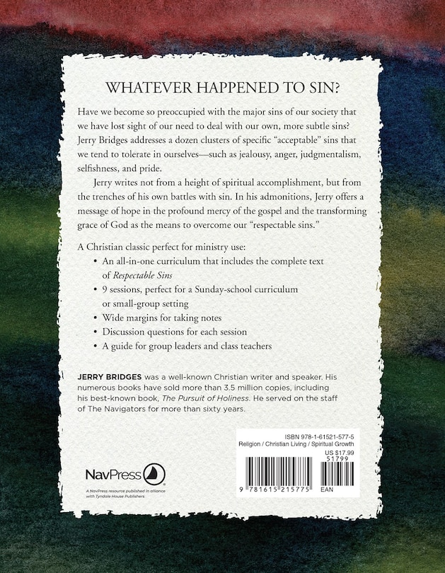 Back cover_Respectable Sins: A 9-Week Small-Group Curriculum