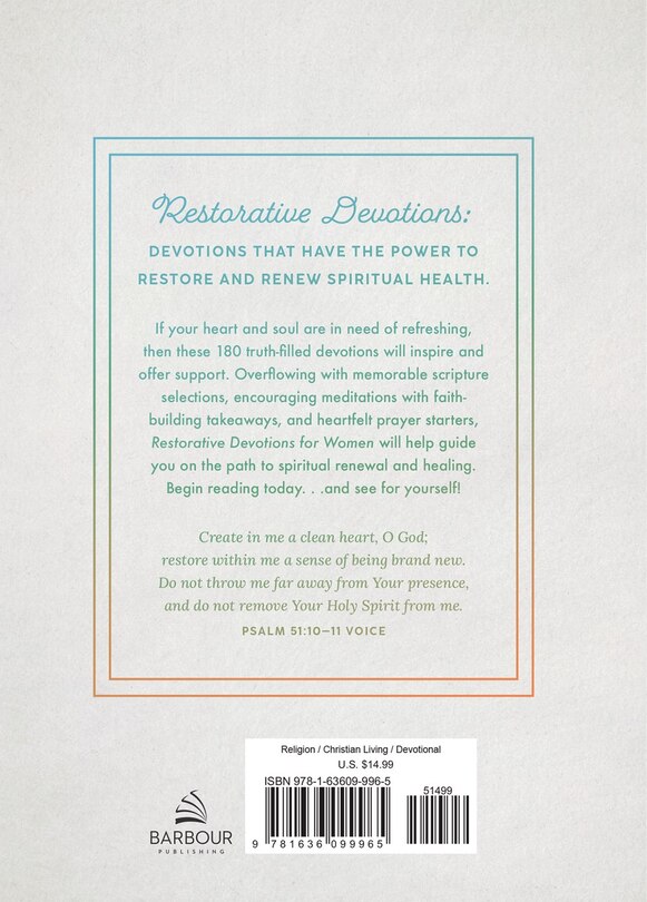 Back cover_Restorative Devotions for Women