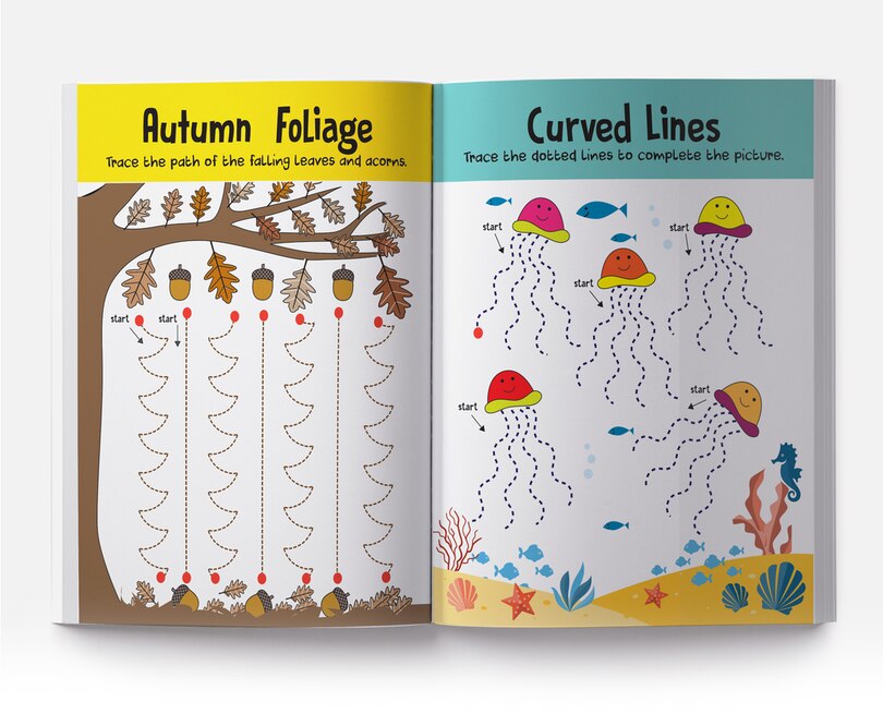 Aper&ccedil;u du contenu 2_Reusable Wipe And Clean Book Tracing - Lines Patterns : Trace And Practice Patterns