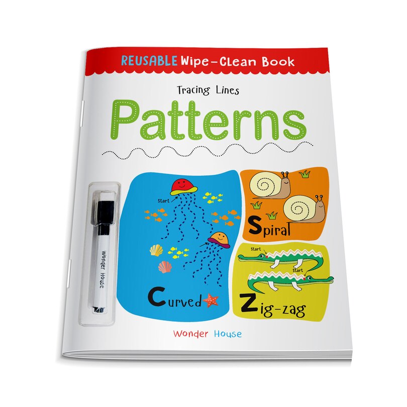 Aper&ccedil;u du contenu 3_Reusable Wipe And Clean Book Tracing - Lines Patterns : Trace And Practice Patterns