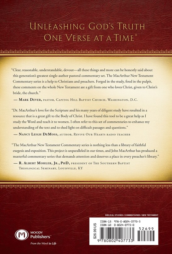 Couverture arrière_Revelation 1-11 MacArthur New Testament Commentary