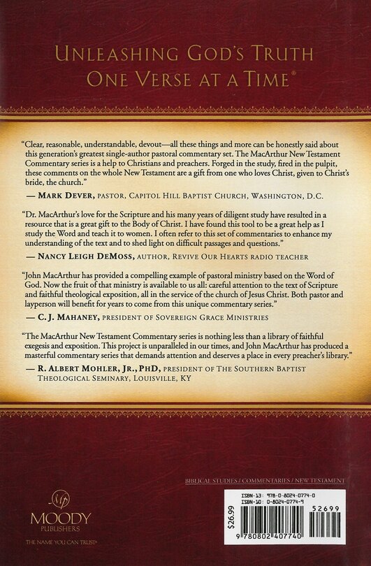 Back cover_Revelation 12-22 MacArthur New Testament Commentary