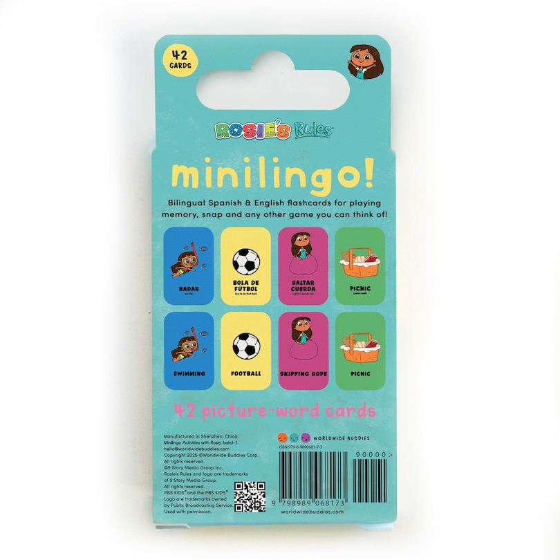 Couverture arri&egrave;re_Rosie's Rules: Minilingo Spanish / English Flashcards - Fuentastic Activities