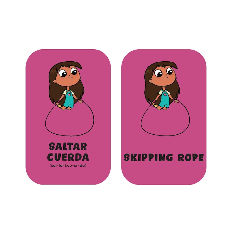 Aper&ccedil;u du contenu 2_Rosie's Rules: Minilingo Spanish / English Flashcards - Fuentastic Activities