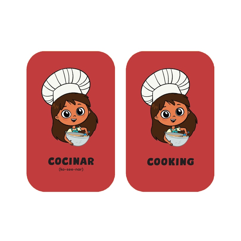 Aper&ccedil;u du contenu 4_Rosie's Rules: Minilingo Spanish / English Flashcards - Fuentastic Activities