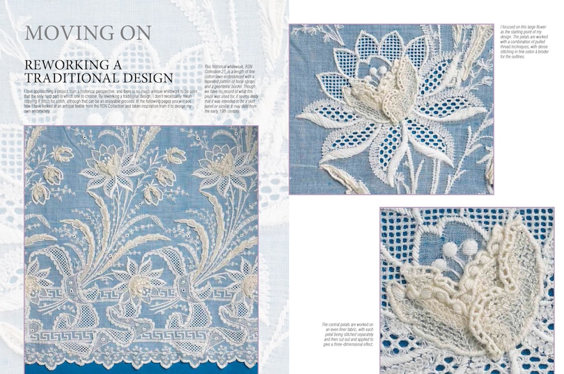 Sample content 3_Rsn Essential Stitch Guides: Whitework - Large Format Edition