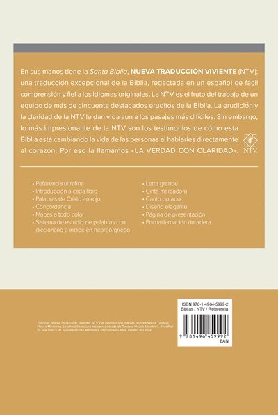 Back cover_Santa Biblia NTV, Edición de referencia ultrafina, letra grande (SentiPiel, Marrón claro, Letra Roja)