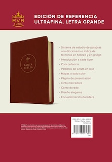 Back cover_Santa Biblia RVR60, Edición de referencia ultrafina, letra grande (SentiPiel, Café rojizo, Letra Roja)