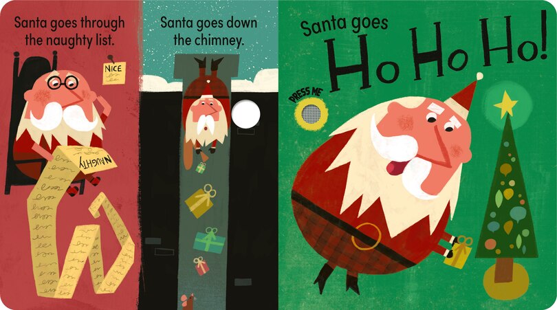 Aper&ccedil;u du contenu 3_Santa Goes Ho Ho Ho! An Interactive Book with 5 Sounds!