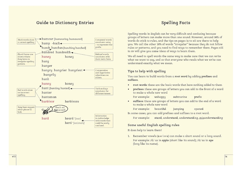 Aperçu du contenu_School Spelling Dictionary