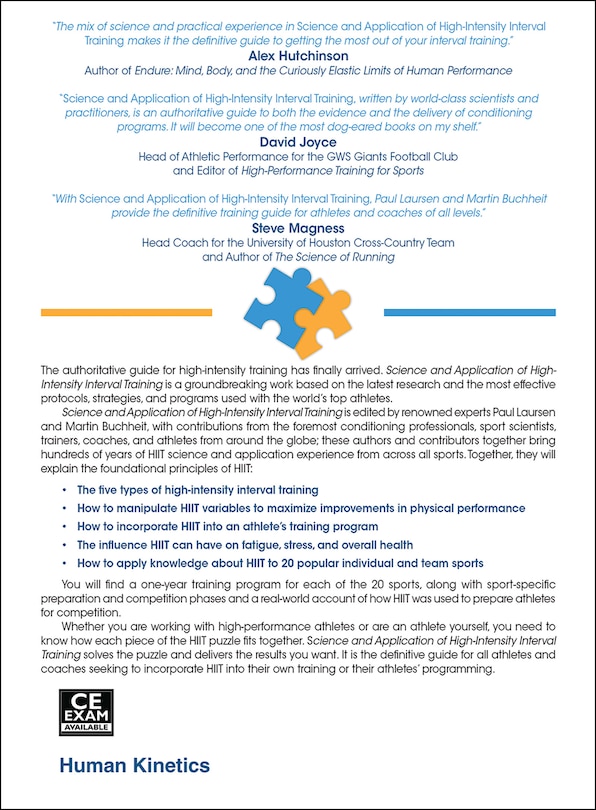 Couverture arri&egrave;re_Science And Application Of High Intensity Interval Training