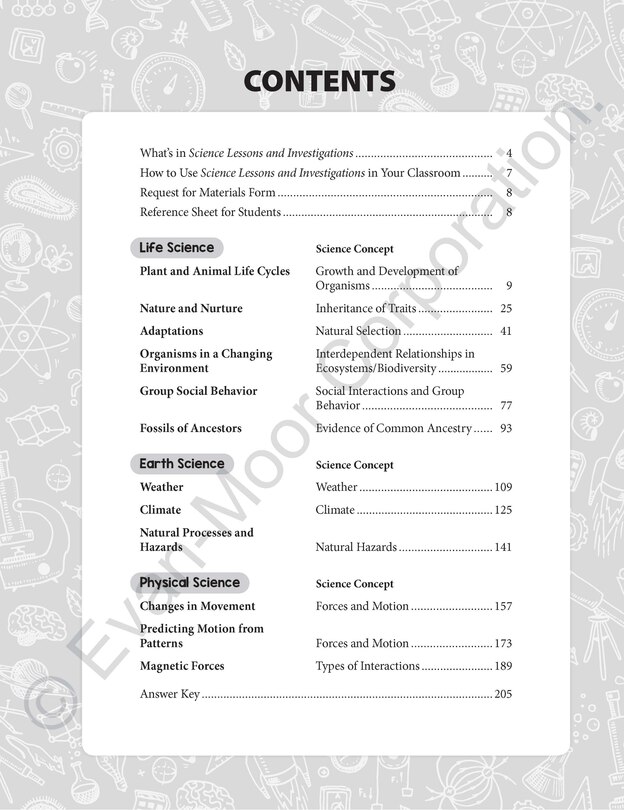Sample content_Science Lessons and Investigations, Grade 3 Teacher Resource