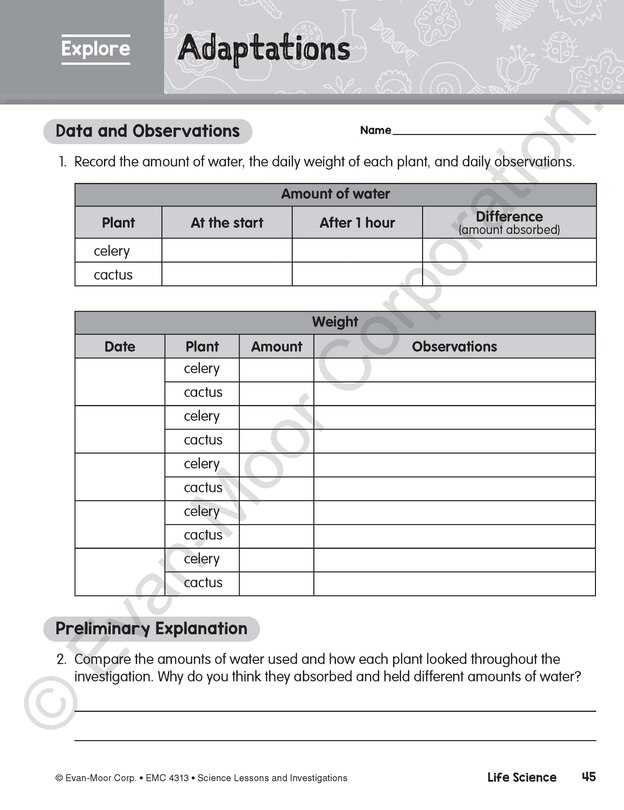 Sample content 2_Science Lessons and Investigations, Grade 3 Teacher Resource