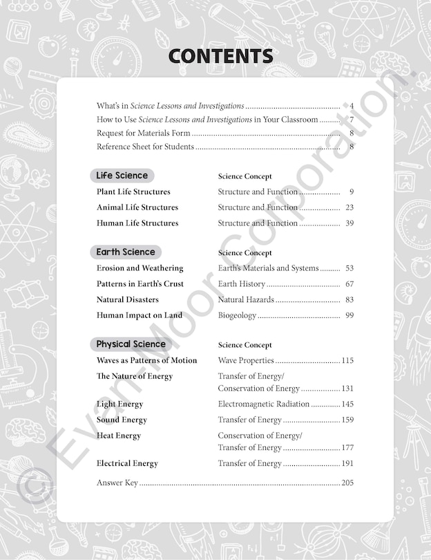 Sample content_Science Lessons and Investigations, Grade 4 Teacher Resource