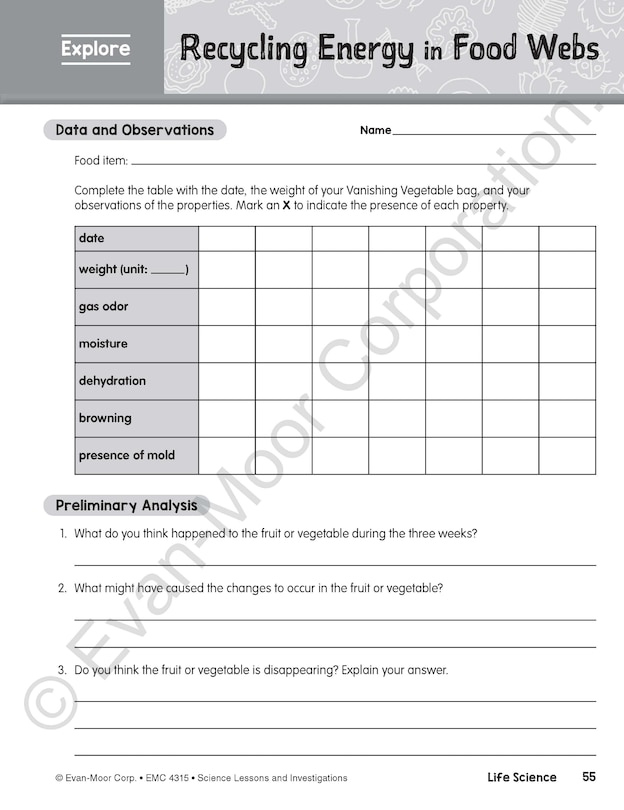 Sample content 3_Science Lessons and Investigations, Grade 5 Teacher Resource