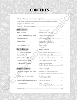 Sample content_Science Lessons and Investigations, Grade 6 Teacher Resource