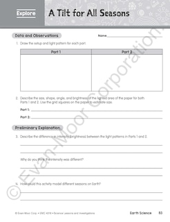 Sample content 3_Science Lessons and Investigations, Grade 6 Teacher Resource