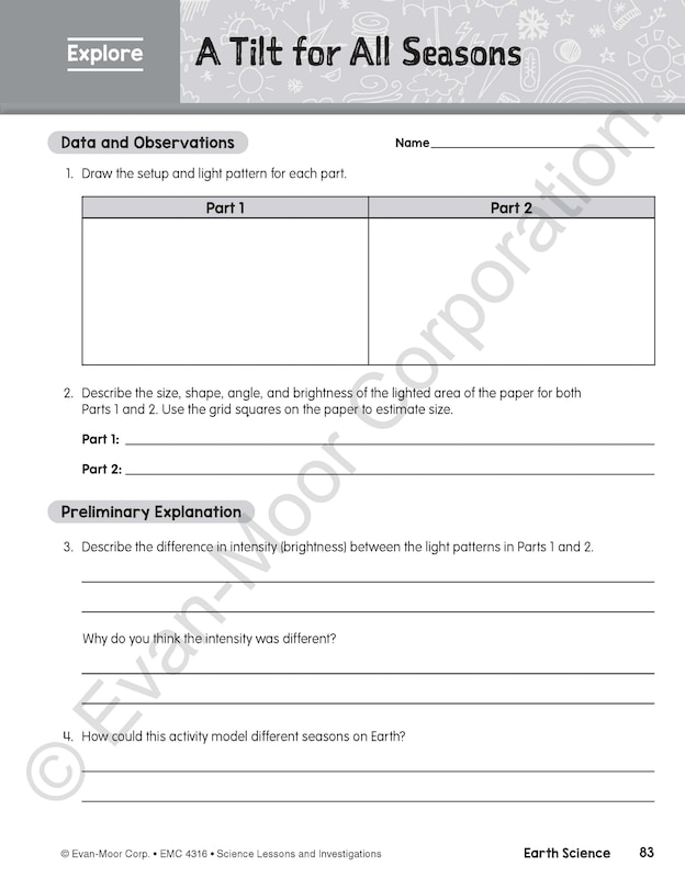 Sample content 3_Science Lessons and Investigations, Grade 6 Teacher Resource
