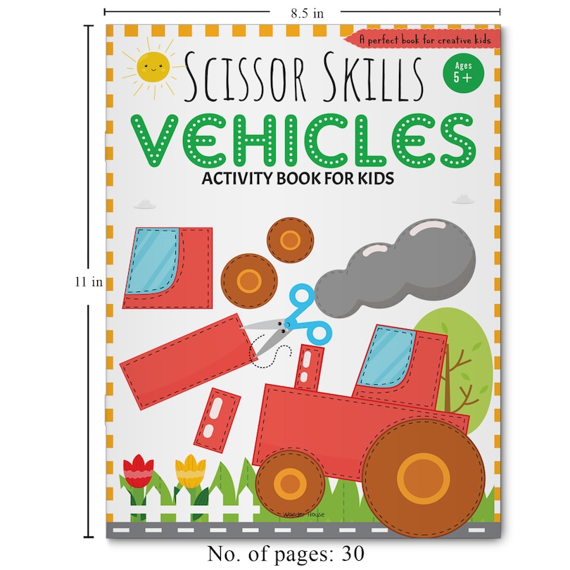 Aper&ccedil;u du contenu 4_Scissor Skills: Vehicles (Activity Book for Kids)