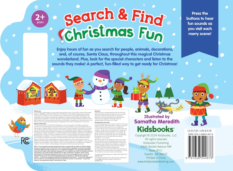 Couverture arrière_Search & Find Christmas Fun (6-Button Sound Book)
