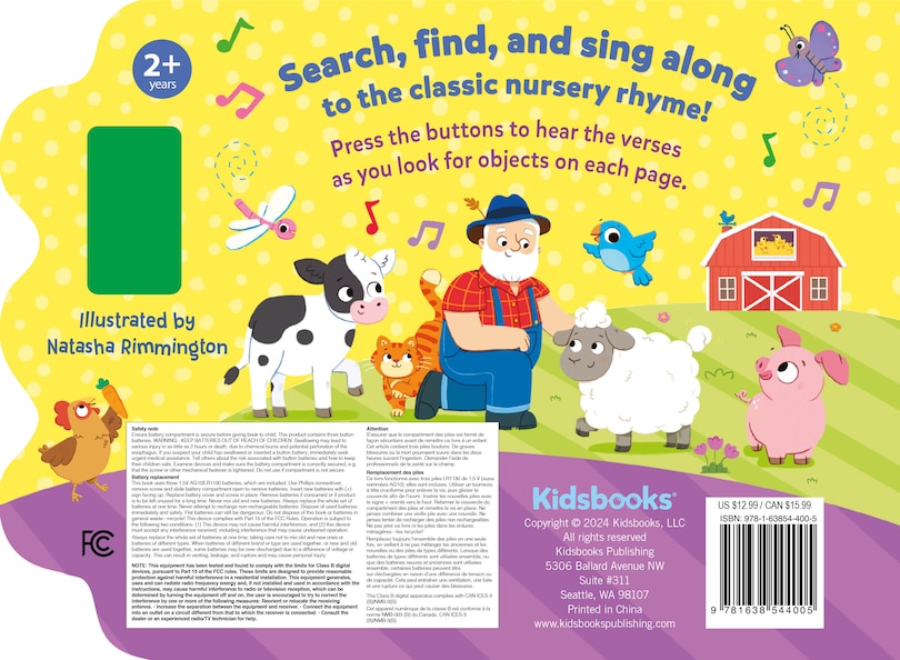 Back cover_Search & Find: Old MacDonald (6-Button Sound Book)